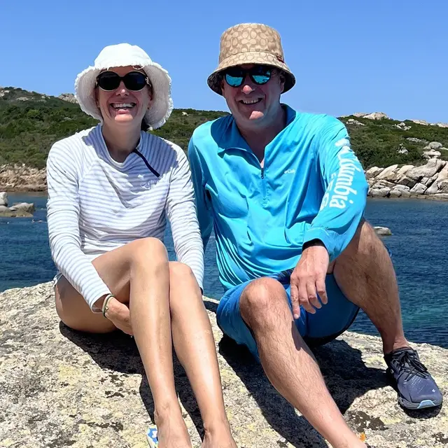 Alex and Elena, your hosts at Happy Island Cottage